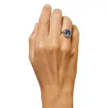 Złoty pierścionek z tanzanitem